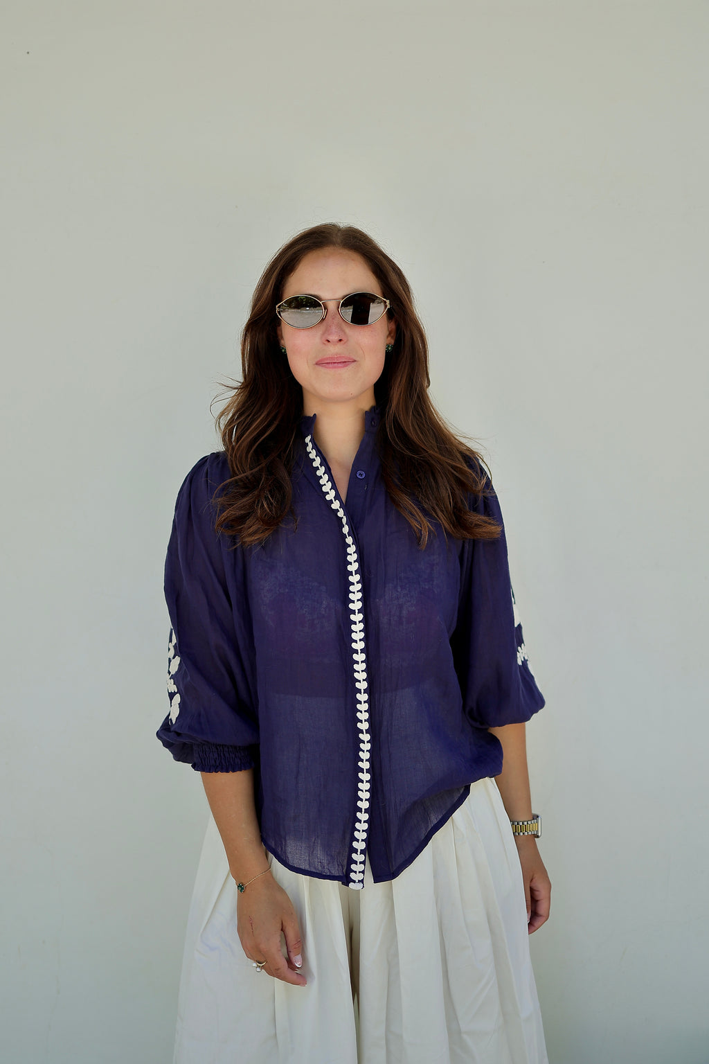 Liora Blouse - Navy