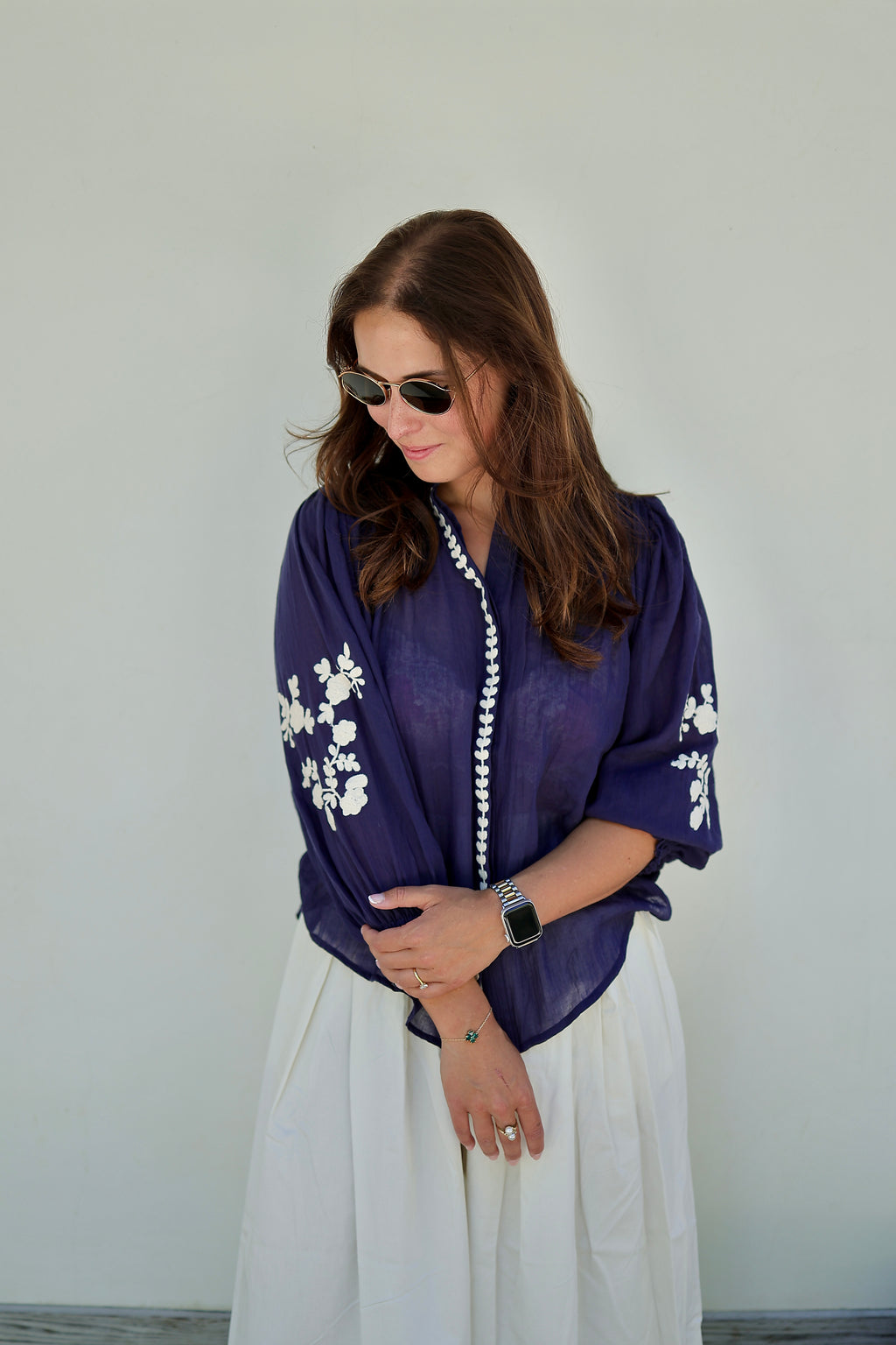 Liora Blouse - Navy